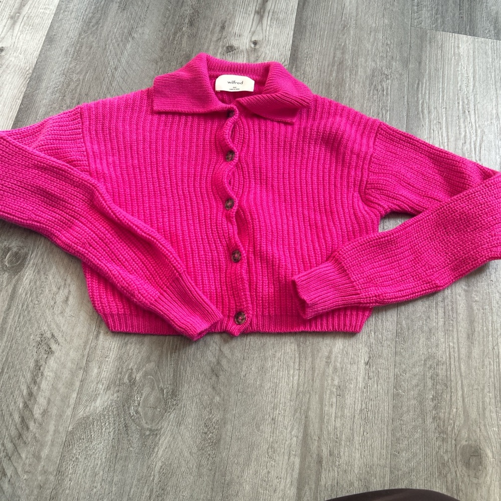 Wilfred Fuchsia Button-Up Cardigan